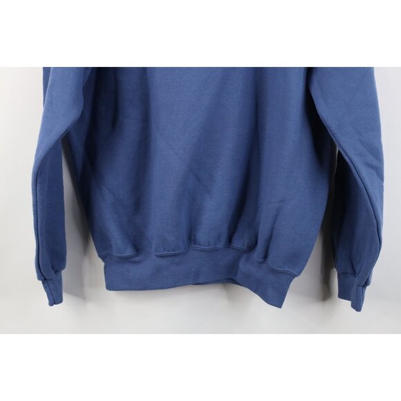 Vintage 90s Streetwear Womens Large Faded Christmas Snow Birds Sweatshirt Blue - Picture 12 of 12